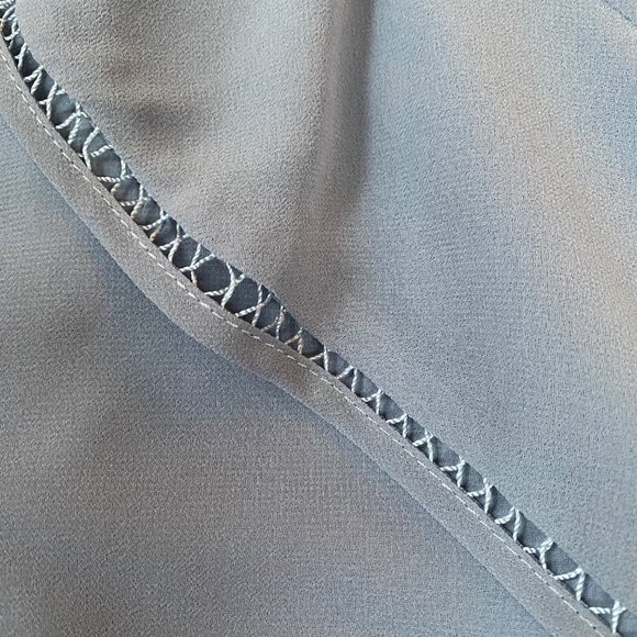 Keepsake Lover’s Holiday Playsuit Light Blue Ruffle Romper Sz Xs - Picture 6 of 10